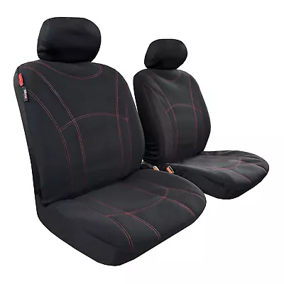 Wetsuit Neoprene Seat Covers Front Red Stitching For Ford Ranger XLT Bi-turbo • $100.65