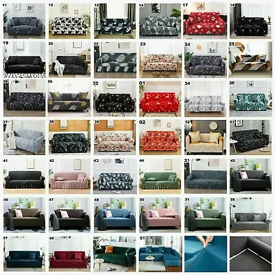 Sofa Covers 1 2 3 4 Seater High Stretch Lounge Slipcover Protector Couch Cover • $30.99