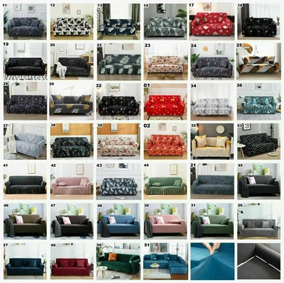 Sofa Covers 1 2 3 4 Seater High Stretch Lounge Slipcover Protector Couch Cover • $23.99