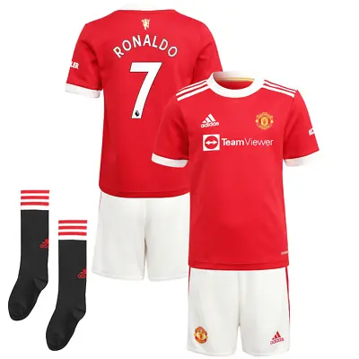 £39.99 • Buy Manchester United Mini Kit Kid's Adidas Football Home Kit - Ronaldo - New