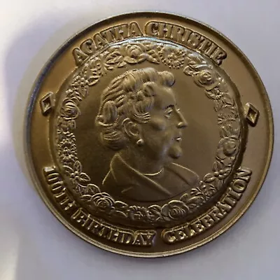 Vtg Agatha Christie 100th Birthday Celebration Medal Paperweight • $12.99