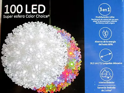 Ge 100 7.2  Led 3 In 1 Function White Or Multi-color Super Sphere - New • $71.01