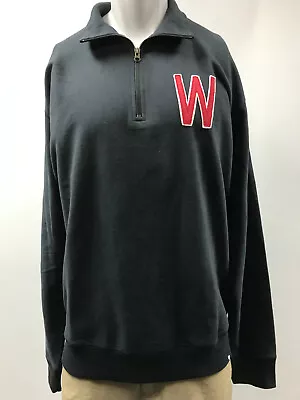 Washington Nationals Men's 1/4 Zip Pullover Sweatshirt Size 2XL '47 Navy Blue • $49.99