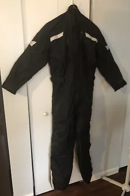 MotoCentric Barrier One Piece Windproof Winter Snow Suit - Black (Size: Medium) • $110