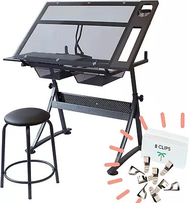 Drawing Table Art And Crafts Desk Height Adjustable Tiltable Work Painting Study • £69.99