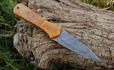 $26.95 • Buy Double-Edged V42 Military Damascus Steel Dagger Boot Knife Survival Dirk EDC 270