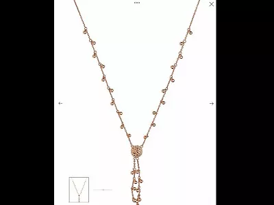 NEW! Links Of London 18ct Solid Yellow Gold Effervescence Bubble Lariat Necklace • £1000