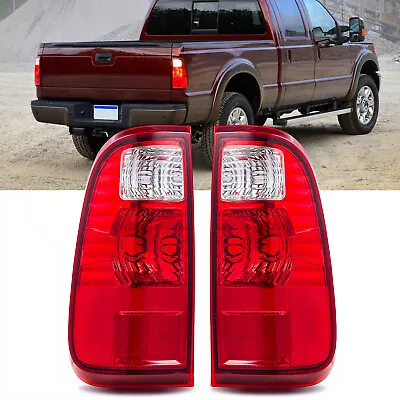 Pair 2008-2016 Ford F250 F350 F450 Super Duty Truck Red Tail Lights Brake Lamps • $38.99