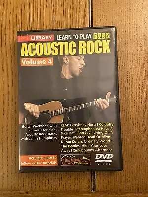 Learn To Play EASY ACOUSTIC ROCK Vol 4 Lick Library Guitar Tutorial DVD • £9