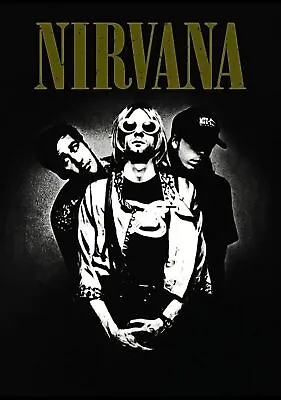 Nirvana. Music Poster - A4+canvas Framed Print Top Quality Made In The Uk • £13.99