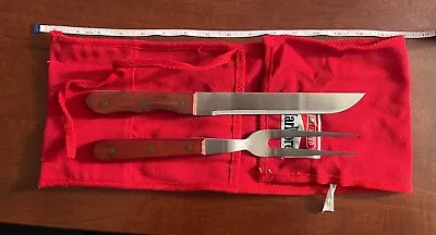 Vintage 1990s Marlboro Unlimited BBQ Stainless Carving Knife And Fork Set Steak • $2.50