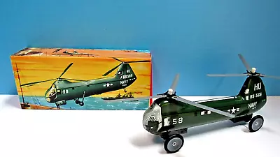 Vintage 1958 Navy Helicopter Friction German Tin Toy - New In Box • $194.95