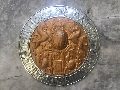 £20 • Buy MILLNERS’ THIEF RESISTING SAFE PLAQUE..CHROME AND COPPER  OVER ONE Kg Free Post