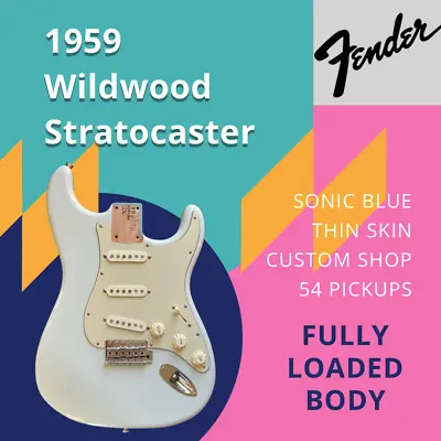 $2399 • Buy Wildwood 59 Fender American Vintage Thin Skin Stratocaster Custom Shop 54 BLUE