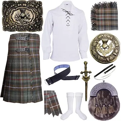 Scottish Mackenzie Weathered Antique Thistle Kilt Outfit Wedding Kilt Dress • £75