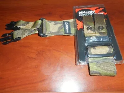 $23.99 • Buy NEW DiMarzio ClipLock Quick Release 2  Cordura Guitar Strap - CAMOUFLAGE