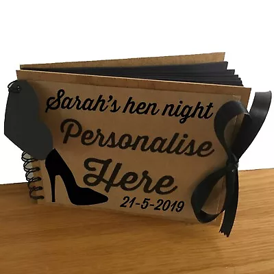 £7.99 • Buy PERSONALISED HEN NIGHT WOODEN SCRAPBOOK PHOTO BOOK /Recycled  Photo Album Pad
