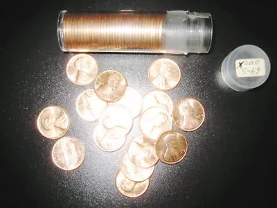 1969 ((s)) Lincoln Memorial Cent Penny Roll 50 Coins Choice Unc Gem Bu Coin • $24.50