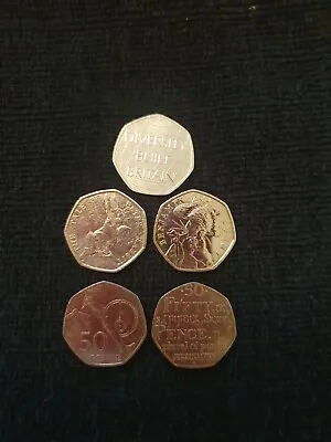 Super Rare And Collectable Set Of 5 50p Coin Excellent Condition • £6.99