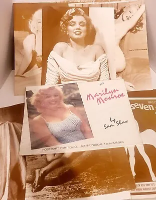 Marilyn Monroe 11x14 Sepia 10 Photo Lot And New Sam Shaw Portfolio • $65