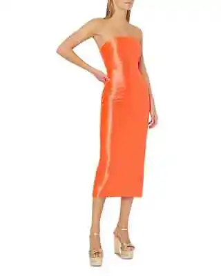 MILLY Opal Satin Dress Size P # 12A 1799 Blm • $94.04