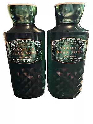 2x BATH & BODY WORKS VANILLA BEAN NOEL BODY WASH & SHOWER GEL 10 OZ SHEA BUTTER • $23.99