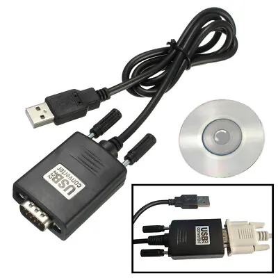 USB 2.0 Male To RS232 Serial DB9 9 Pin Adapter Cable PC • $7.40