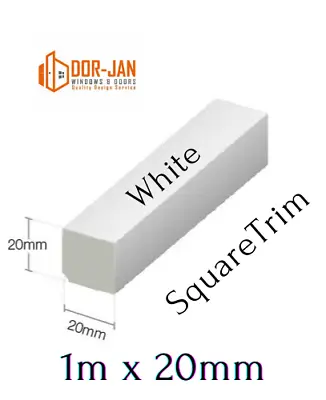 1m X 20mm Square Trim In White UPVC Finishing Trim Cheapest In Packs • £9.49