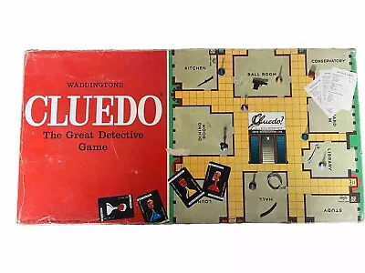Vintage Cluedo Board Game By Waddingtons 1970s 95% Complete - UK Fast Shipping • £15