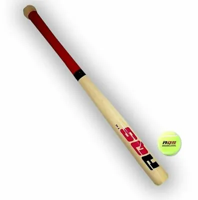 £9.85 • Buy 43cm / 17  Rounders Kids Wooden Baseball Bat & Soft Tennis Ball Garden Play Set 
