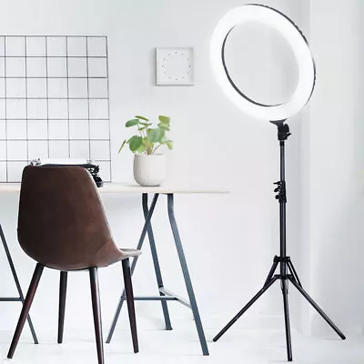 19  LED Ring Light Dimmable Phone Selfie Makeup Studio Lighting Kit W/ Carry Bag • $109.95