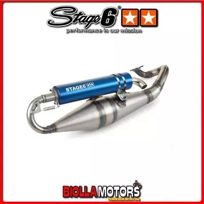 S6-9116604/bl Exhaust Stage6 Pro Replica Mk2 Blu Minarelli Orizzontale / Cina 2t • $223.23