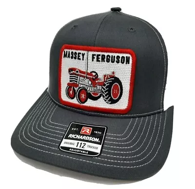 Richardson 112 Trucker Massey Ferguson Patch Cap Hat Mesh Snapback Gray • $35.35