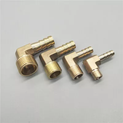 £2.51 • Buy Brass Pipe Fitting BSP Male Elbow Barb Hose Tail Connector Fuel Water Gas Tubing