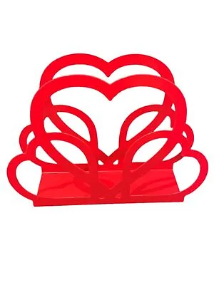 Ikea VINTERFINT Napkin Tissue Holder Love Heart Shaped Red • £9.99