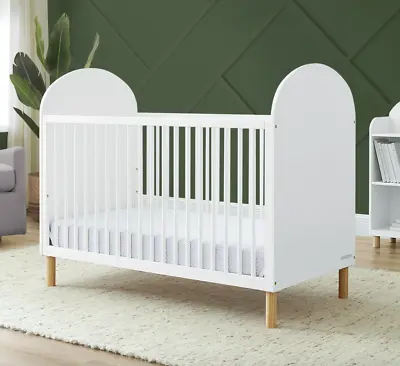 Cuna Para Bebe 4 En 1 Infant Convertible Modern Baby Crib White/Natural NEW • $247.95