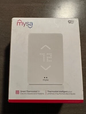 $94.80 • Buy MYSA SMART THERMOSTAT ELECTRIC BASEBOARD V2 HEATER WHITE MYSABB2001NA BBV2-0 NEW
