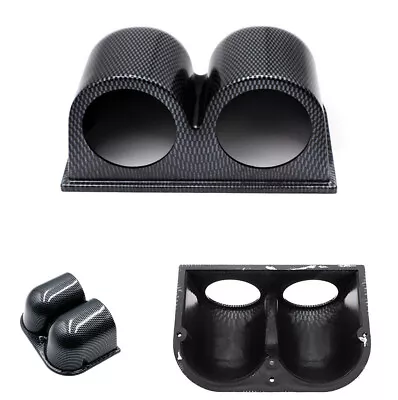 52mm Dual Pod Gauge Mount Holder Carbon Fiber Look Meter Housing For Auto Car • $13.93