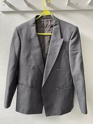 VINTAGE Mens Double Breasted Blazer Jacket 34 Chest Small • £40