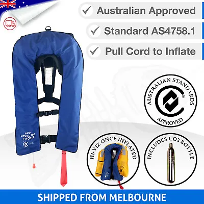 ADULT Inflatable Life Jacket PFD Type 1 Yoke Vest Manual LifeJackets Level 150N • $69.99