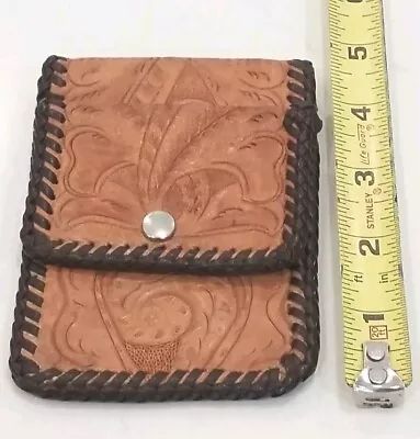 Vintage Brown Coin Purse Hand Made Leather  • $11.65