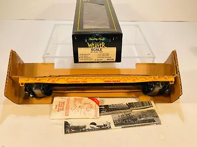 Vintage NIB 1990s Weaver Ultra 58534 O Scale 2-Rail Union Pacific 50' Flat Car • $9.99