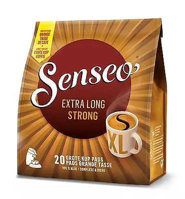 Senseo Strong Dark Roast Mug Size 20 Pods Pads (eqv 40 Cups) • £10.39