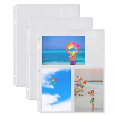 Photo Album Refill Pages 4x6 Mixed Format 25 Pack For 150 Photo 3 Ring Binder • $13.60