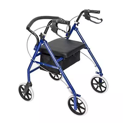 Mobility Equipment Rolling Walker 286lbs Rollator Walker With Seat & 4 Wheels • $70.95