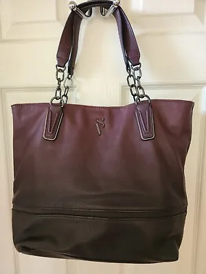 Simply Vera Wang Black Burgundy Wine Ombre Catherine Tote Handbag Purse Shoulder • $29