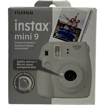 FujiFilm Instax Mini 9  Polaroid  Camera With Selfie Mirror Smoky White - New • $58.49
