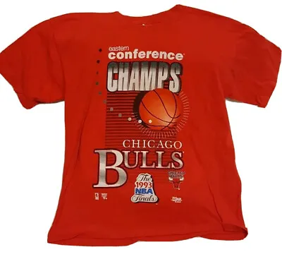 Vintage Chicago Bulls 1993 NBA Eastern Conference Champions T Shirt Size XL • $59.99