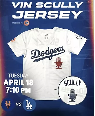 Vin Scully 2023 LA Dodgers Jersey Promotion SGA Medium Los Angeles M • $29.99