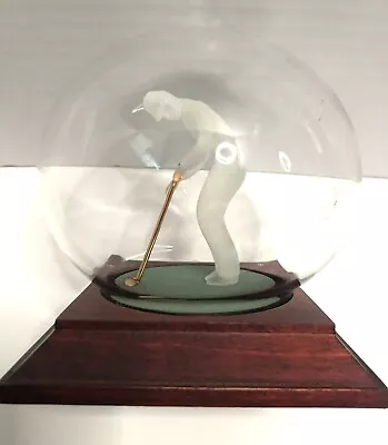 Mayflower Glass Bubble Golfer On Wood Base Putter Figurine • $11